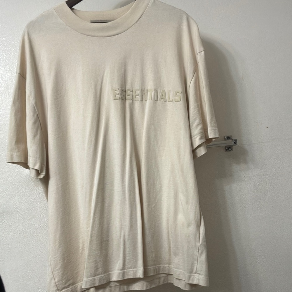 Essentials Cream Short Sleeve Tee